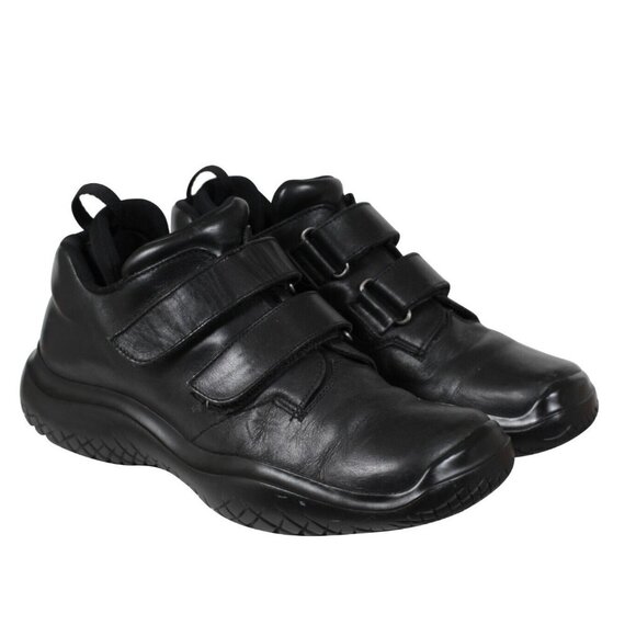Prada Men Vintage Double Strap Derby US 8 UK 7 Black Leather AW99 Square Toe - Picture 1 of 10